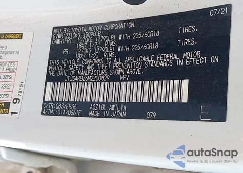 2021 Lexus Nx 300 F Sport z USA, uszkodzony, nr VIN JTJSARBZ6M2200829